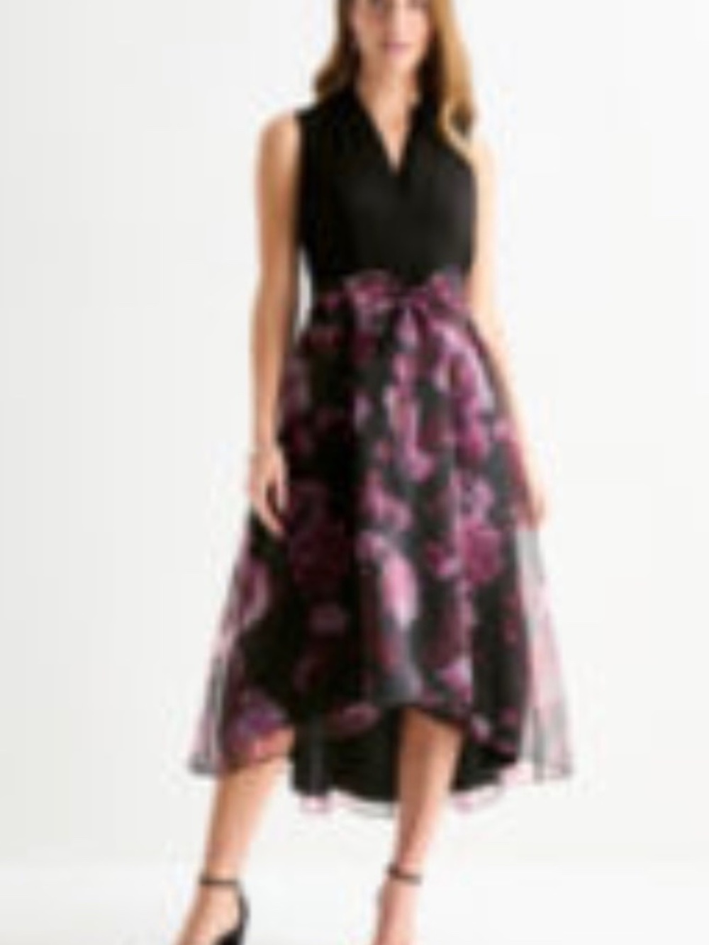 SLNY Fashions Womens Sleeveless Floral fit and flare dress